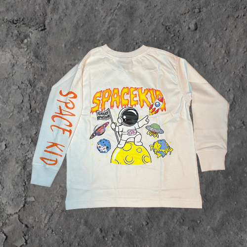 Space Graphic Long-Sleeve Shirt - Orange